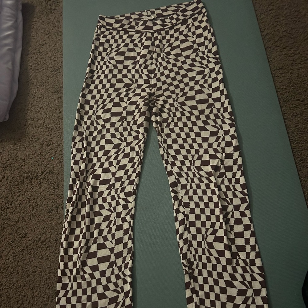 Pamola Wool Brown and Cream Funky Patterned Pants